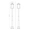 Z-Lite Rainer 6 Light Outdoor Post Mounted Fixture, 17.5in. W x 126in. H, Black 5015PHXXLR-5010P-BK - alternate 7